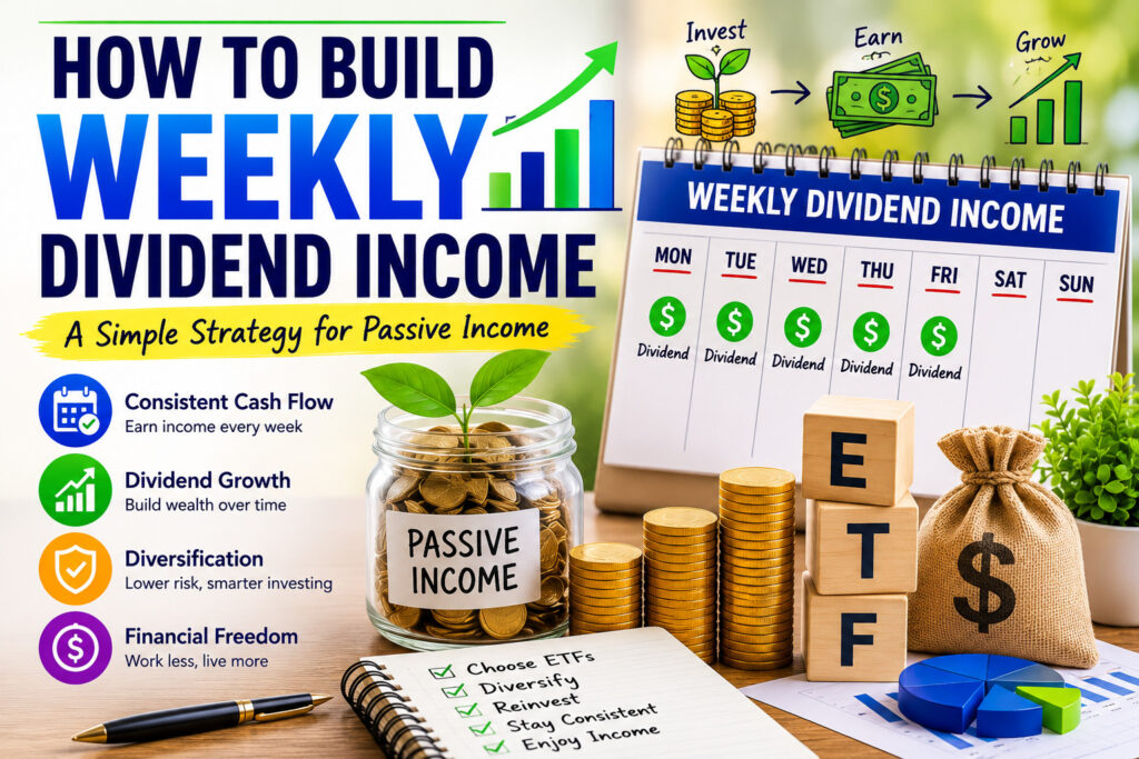 How to Build Weekly Dividend Income With ETFs and Passive Income Investing Strategy